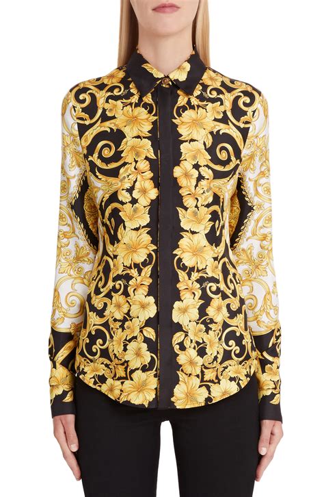 women versace blouse|versace italy top.